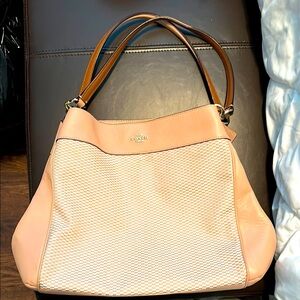 Coach Pink and Tan Women's Bag